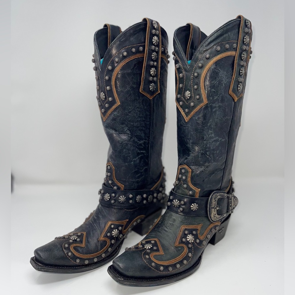 NIB Lane Harness Black Boots Size 8